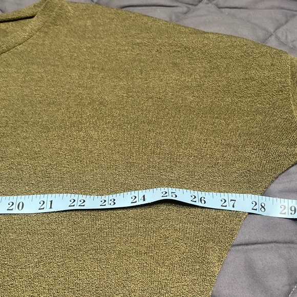 Olive Green Dolman Sleeve Oversize Hi - Lo sweater Womens L - Picture 3 of 3